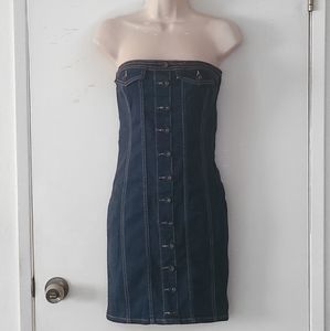 Strapless Denim Dress
